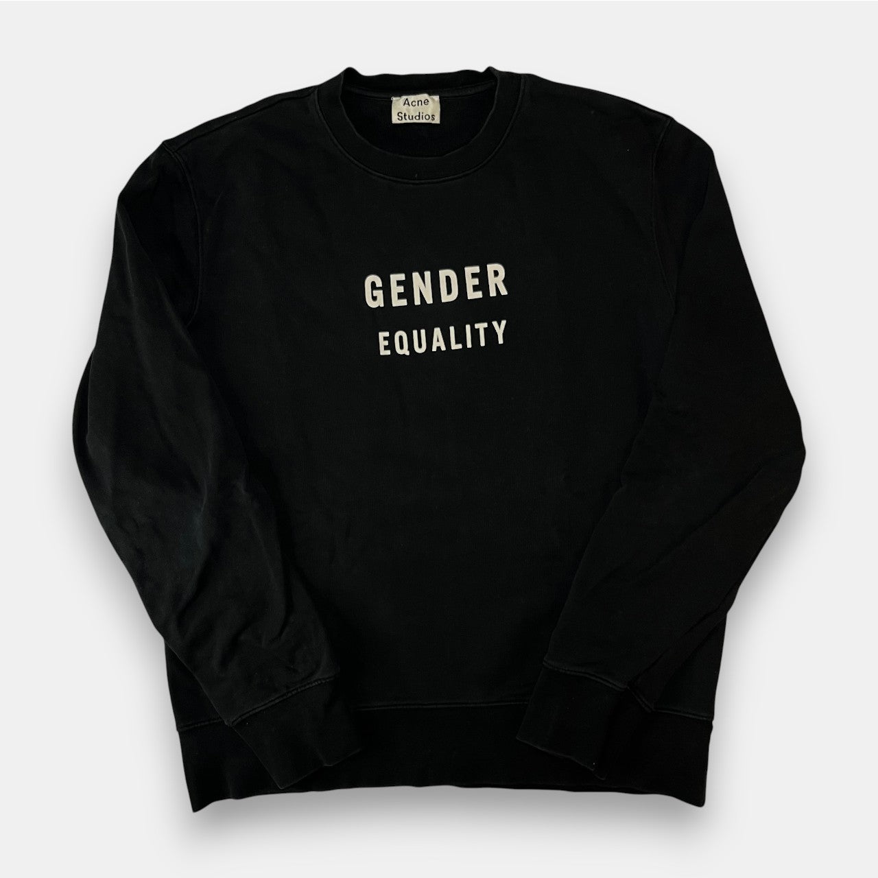 Acne Studios Gender Equality Black Sweatshirt Casey Gender PAW15