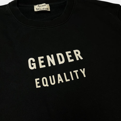 Acne Studios Gender Equality Black Sweatshirt Casey Gender PAW15