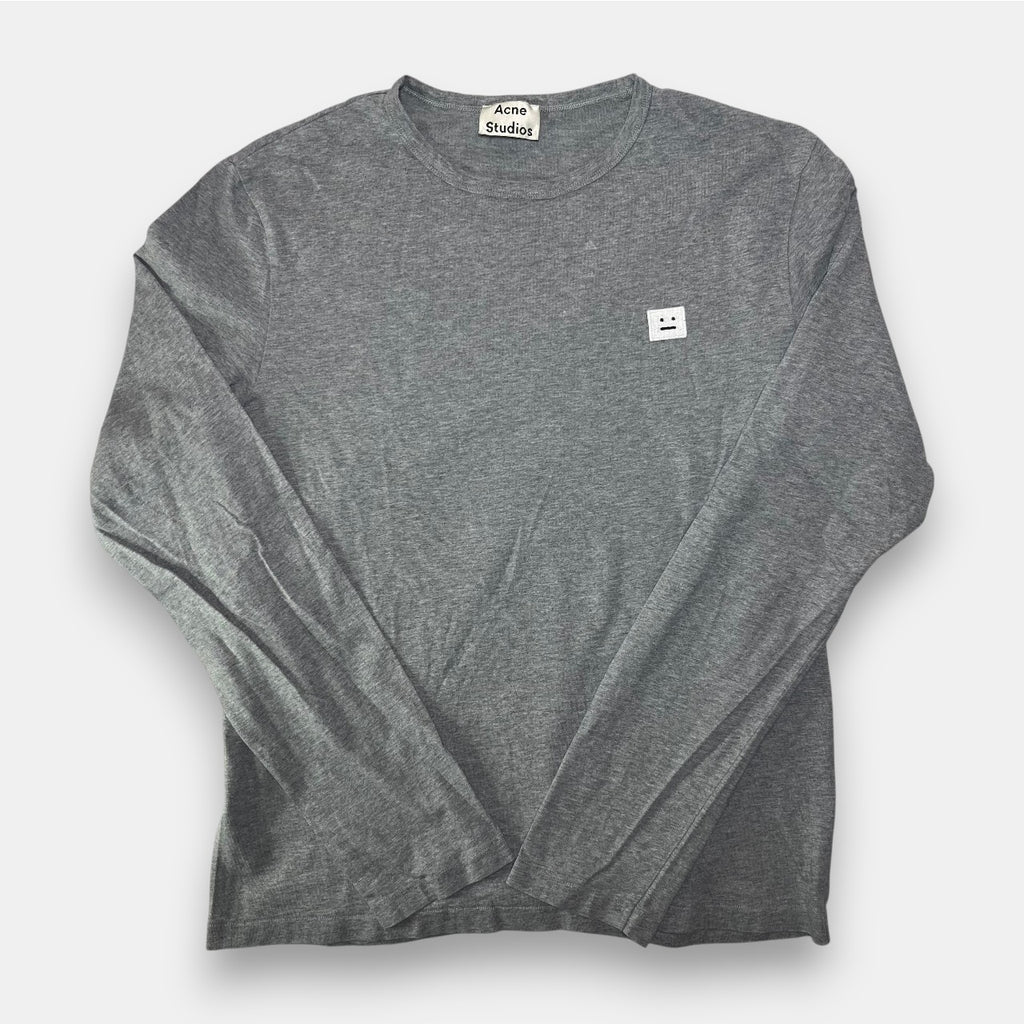 Acne Studios Tage Face Gray Long Sleeve