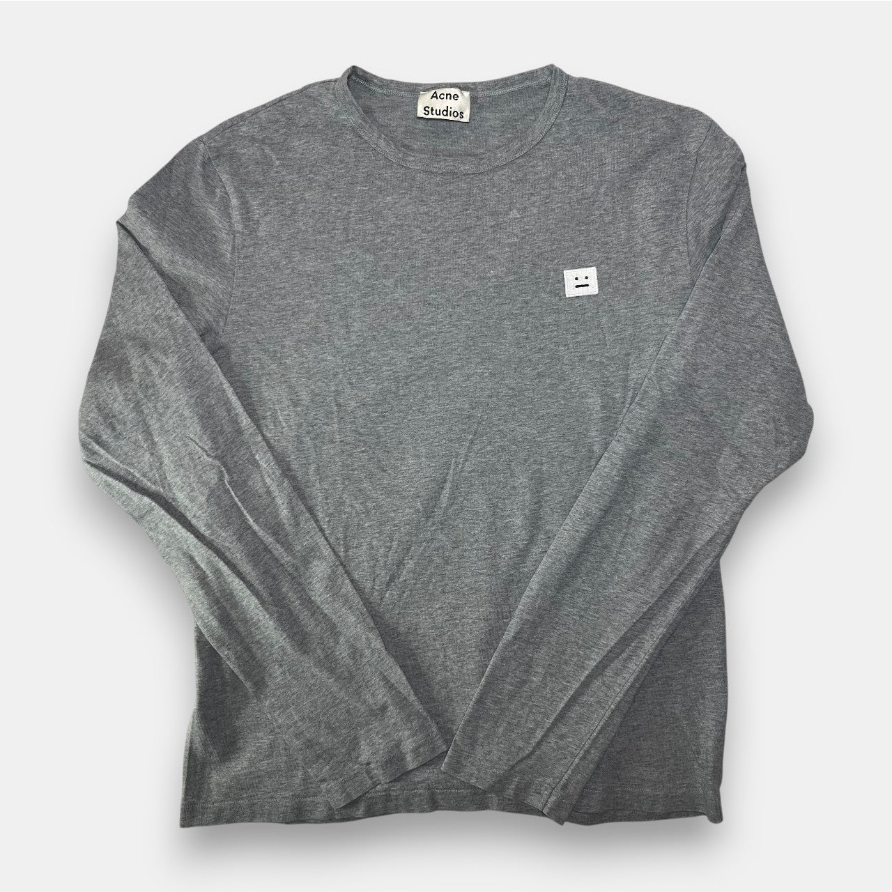 Acne Studios Tage Face Gray Long Sleeve