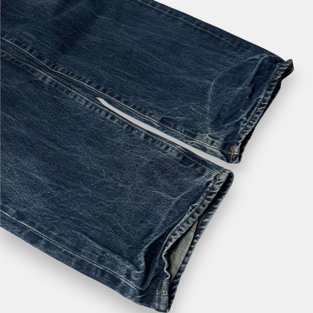 Acne “Moc Raw” Straight Leg Raw Denim Jeans (34/32)