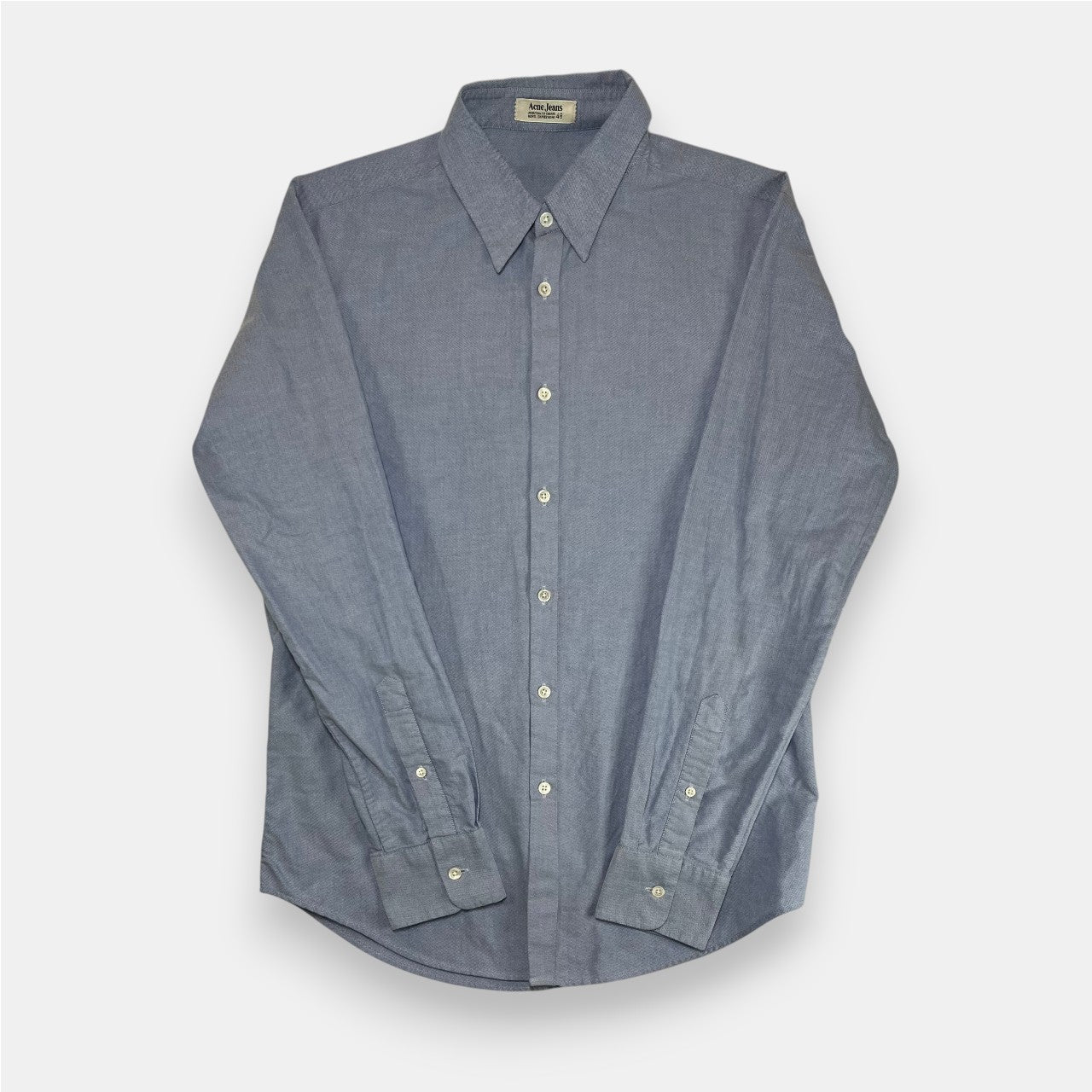 Acne Jeans Button Up Shirt Blue