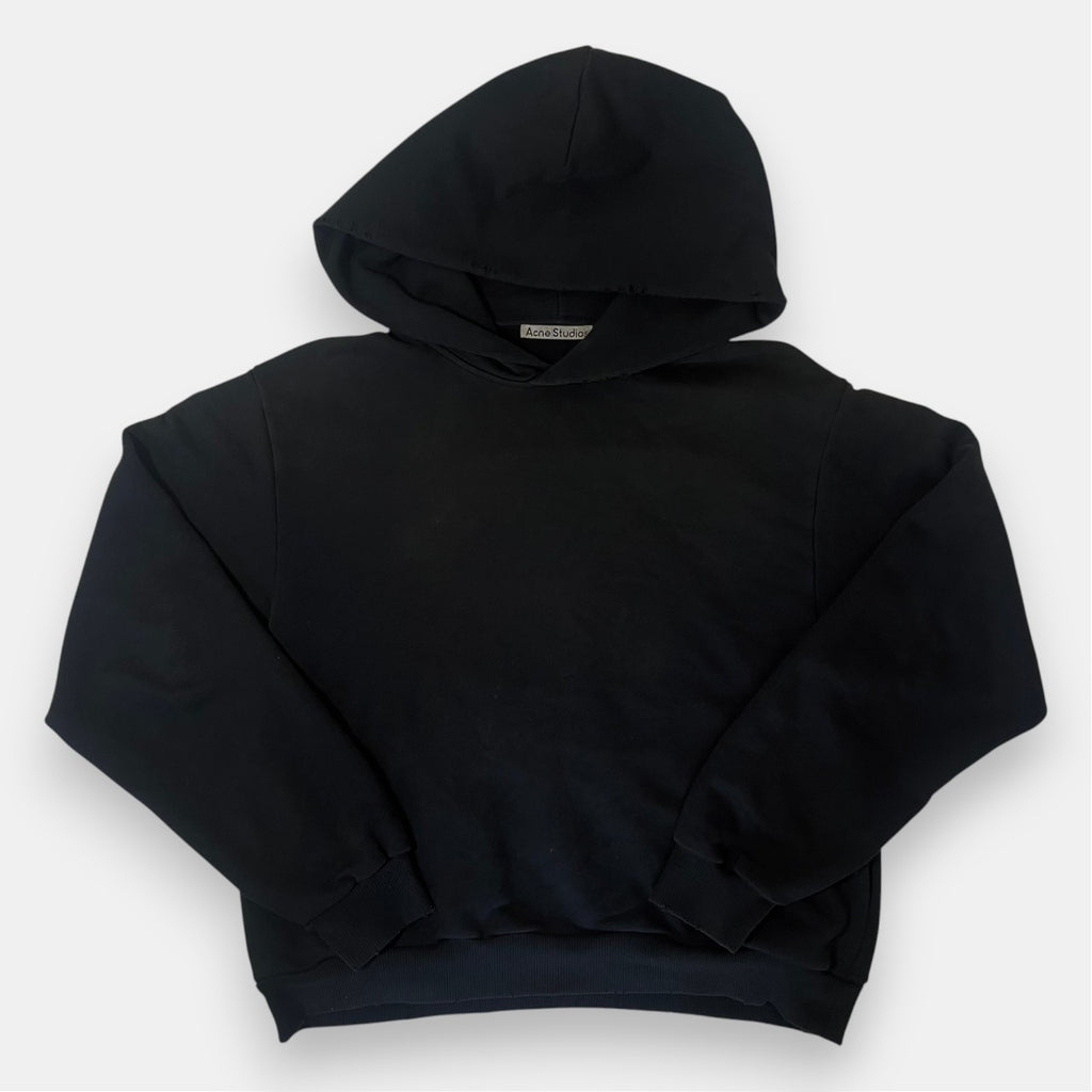 Acne Studios 1996 Logo Distressed Hoodie Black