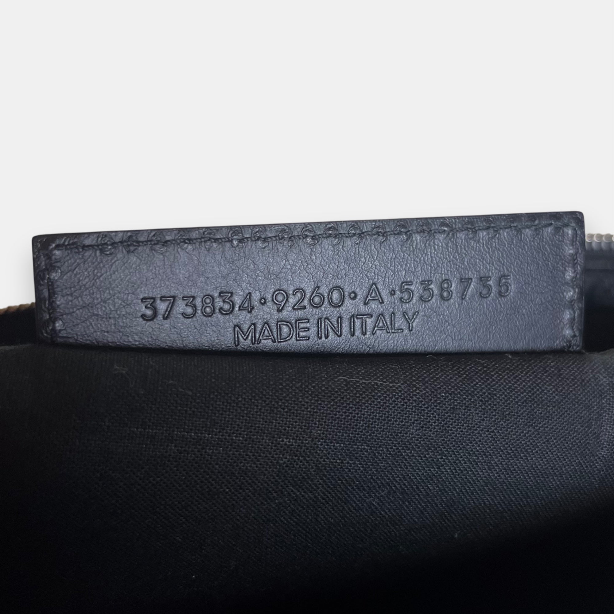 Balenciaga Clutch Bag Black Leather & Canvas