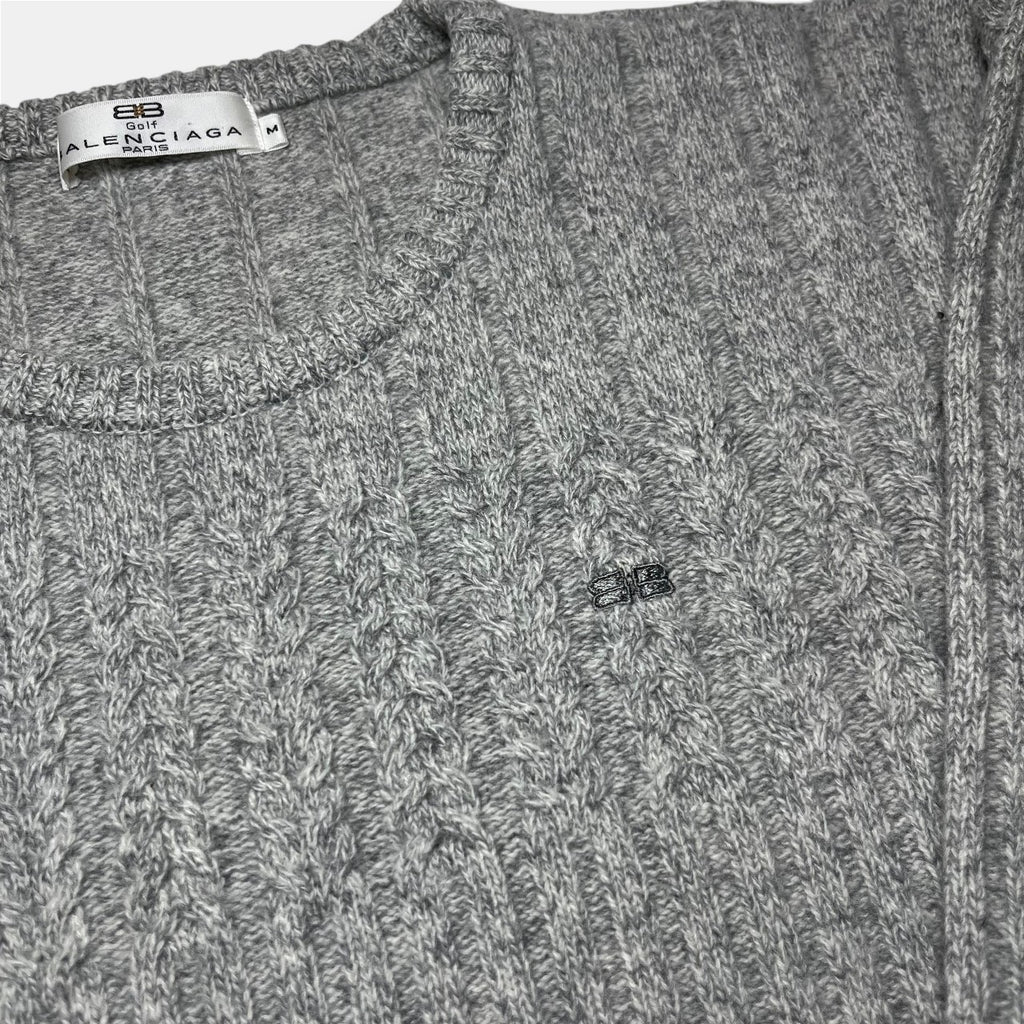 Balenciaga Golf Unreleased SAMPLE Knit Sweater Gray