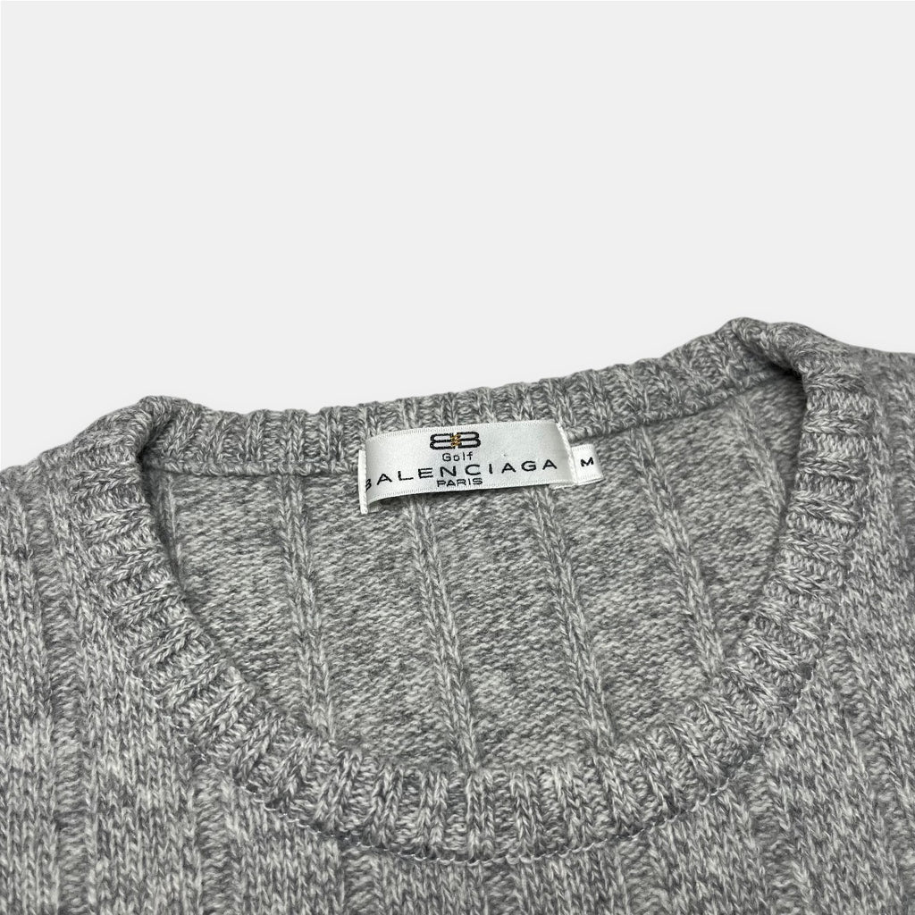 Balenciaga Golf Unreleased SAMPLE Knit Sweater Gray