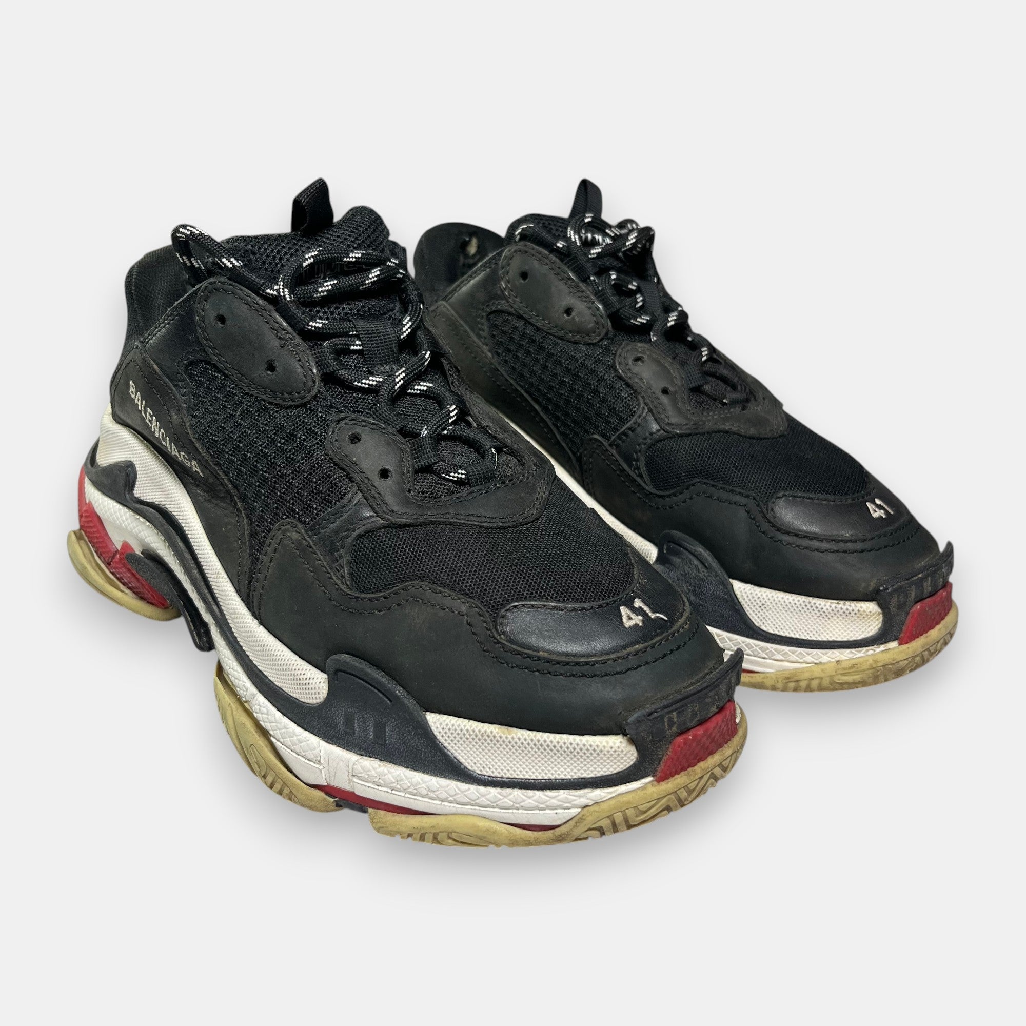 Balenciaga FW18 Triple S “Bred” in Black, Red & White
