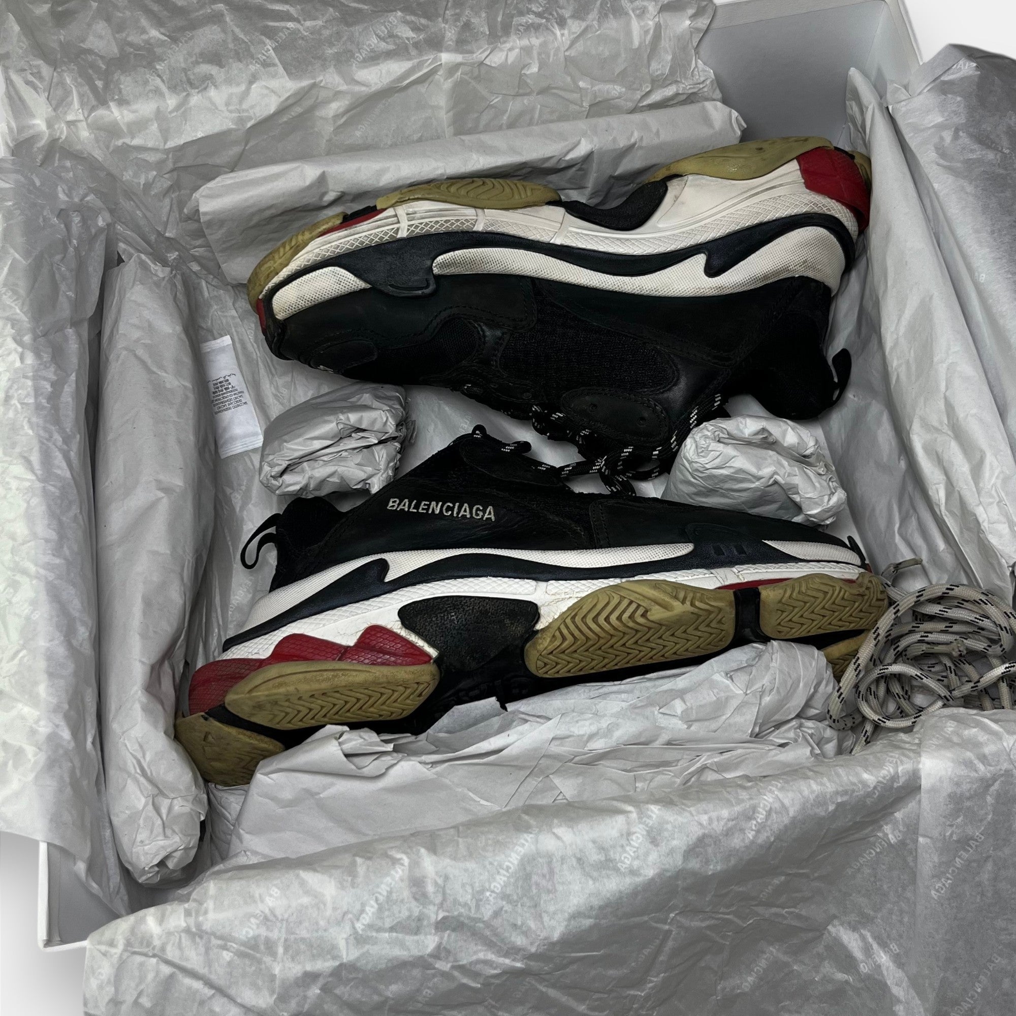 Balenciaga FW18 Triple S “Bred” in Black, Red & White