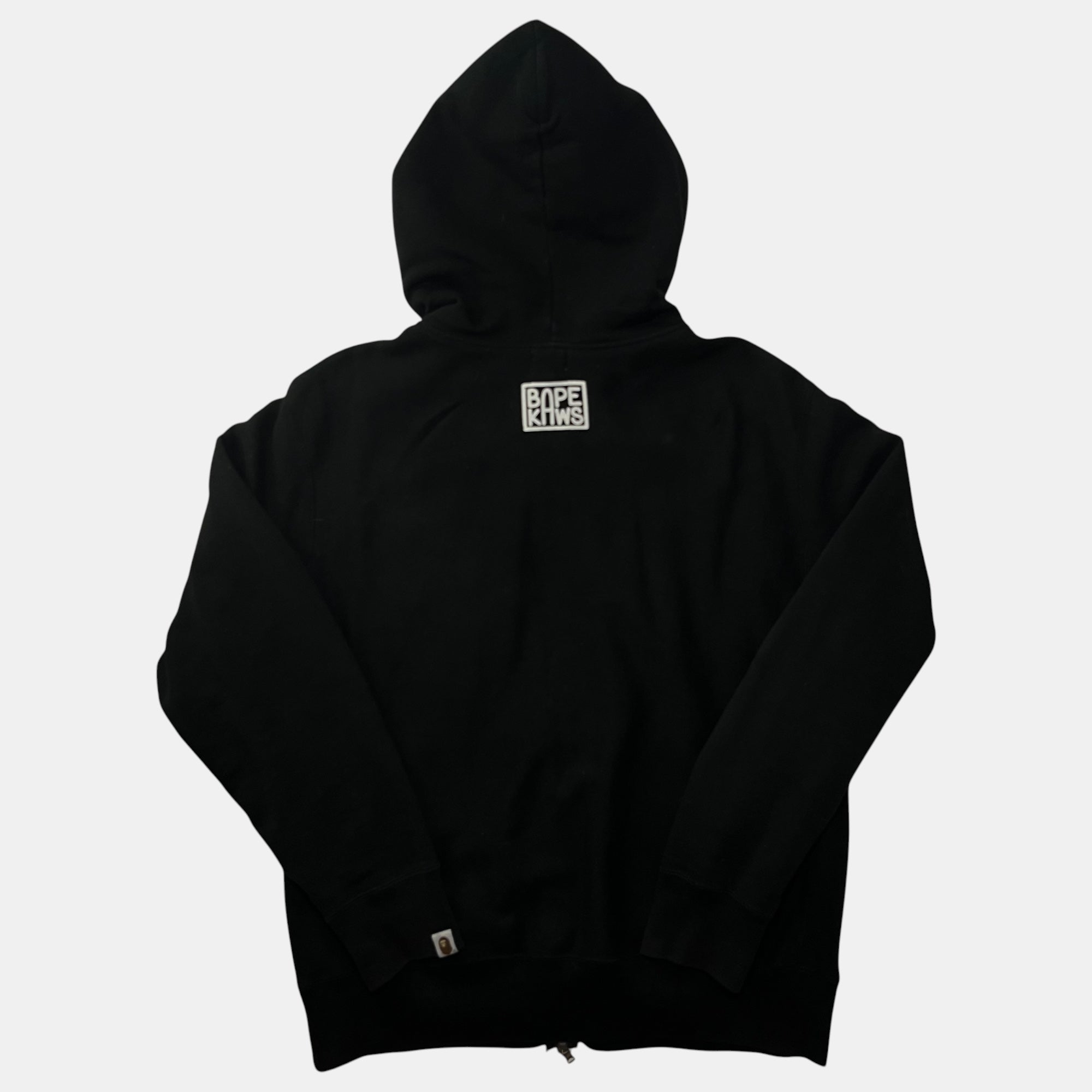 Bape x KAWS Zip Up Cloud Plane Logo Black Hoodie 2006