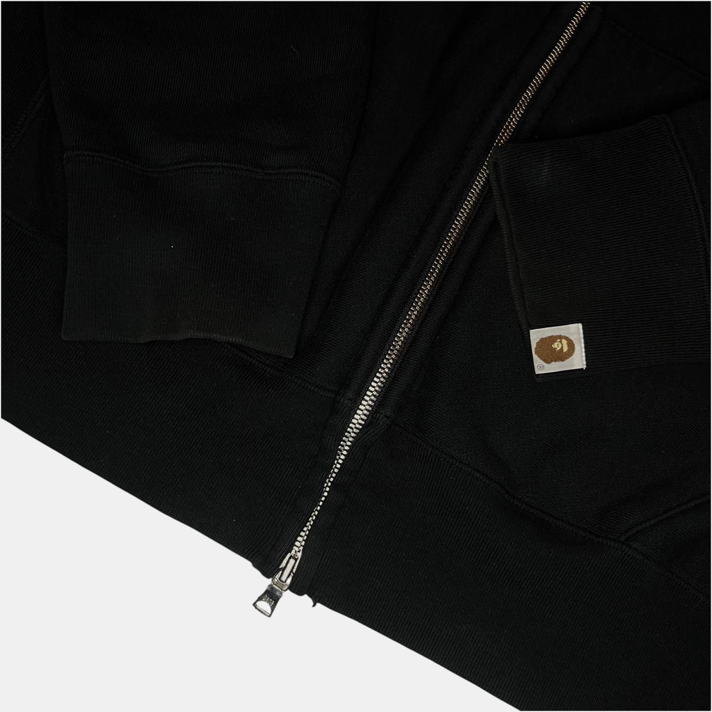 Bape x KAWS Zip Up Cloud Plane Logo Black Hoodie 2006
