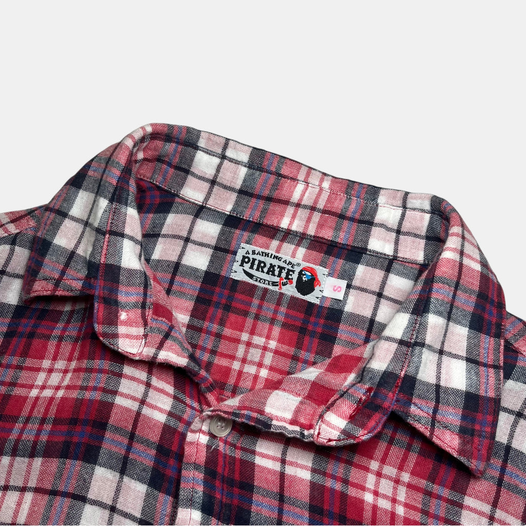 Bape Pirate Store Button Up Flannel Shirt