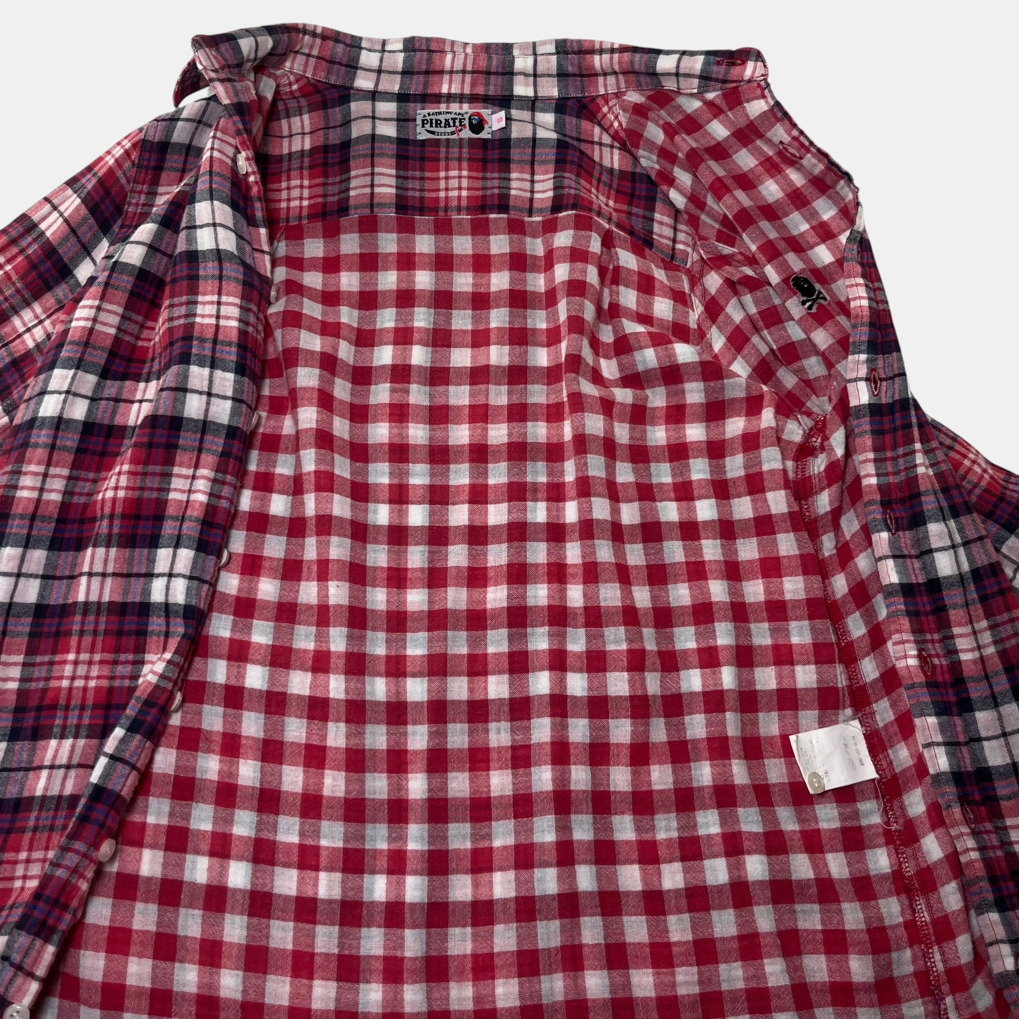 Bape Pirate Store Button Up Flannel Shirt