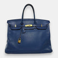 Hermès Birkin 40 Togo Leather a Bleu de Prusse 2009 with Original Box & Bags