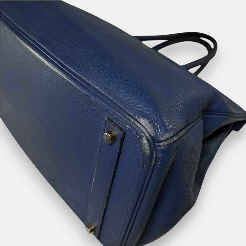 Hermès Birkin 40 Togo Leather a Bleu de Prusse 2009 with Original Box & Bags