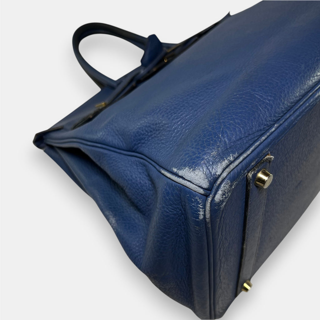 Hermès Birkin 40 Togo Leather a Bleu de Prusse 2009 with Original Box & Bags