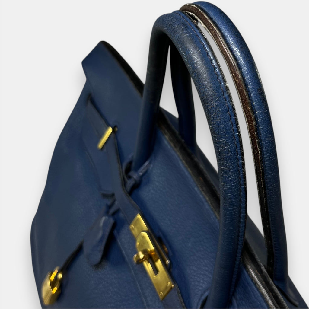 Hermès Birkin 40 Togo Leather a Bleu de Prusse 2009 with Original Box & Bags