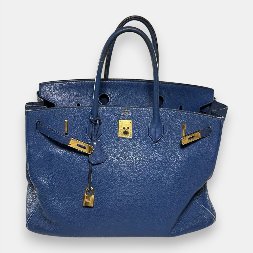 Hermès Birkin 40 Togo Leather a Bleu de Prusse 2009 with Original Box & Bags