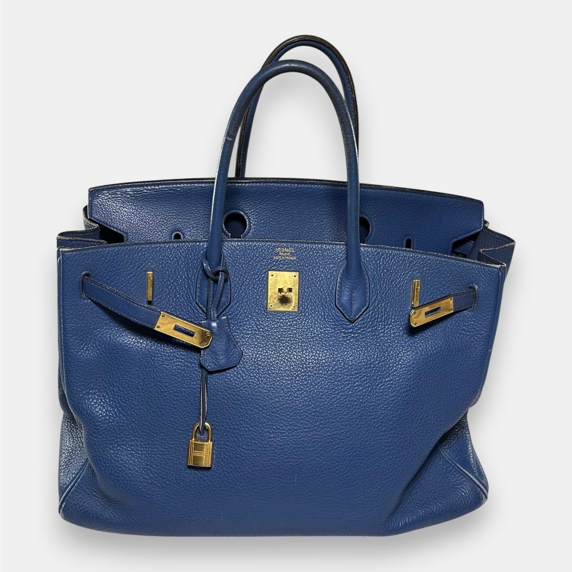Hermès Birkin 40 Togo Leather a Bleu de Prusse 2009 with Original Box & Bags