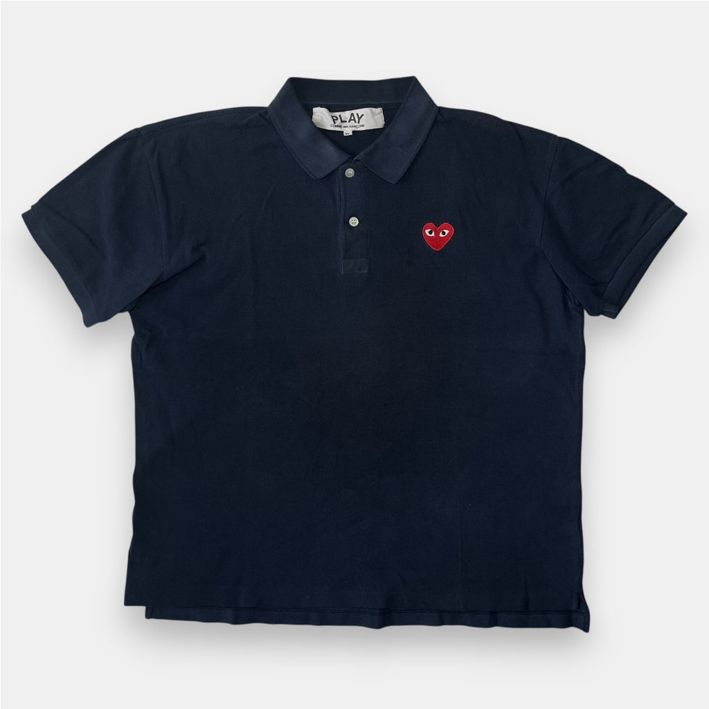 Comme des Garçons Play Navy Polo