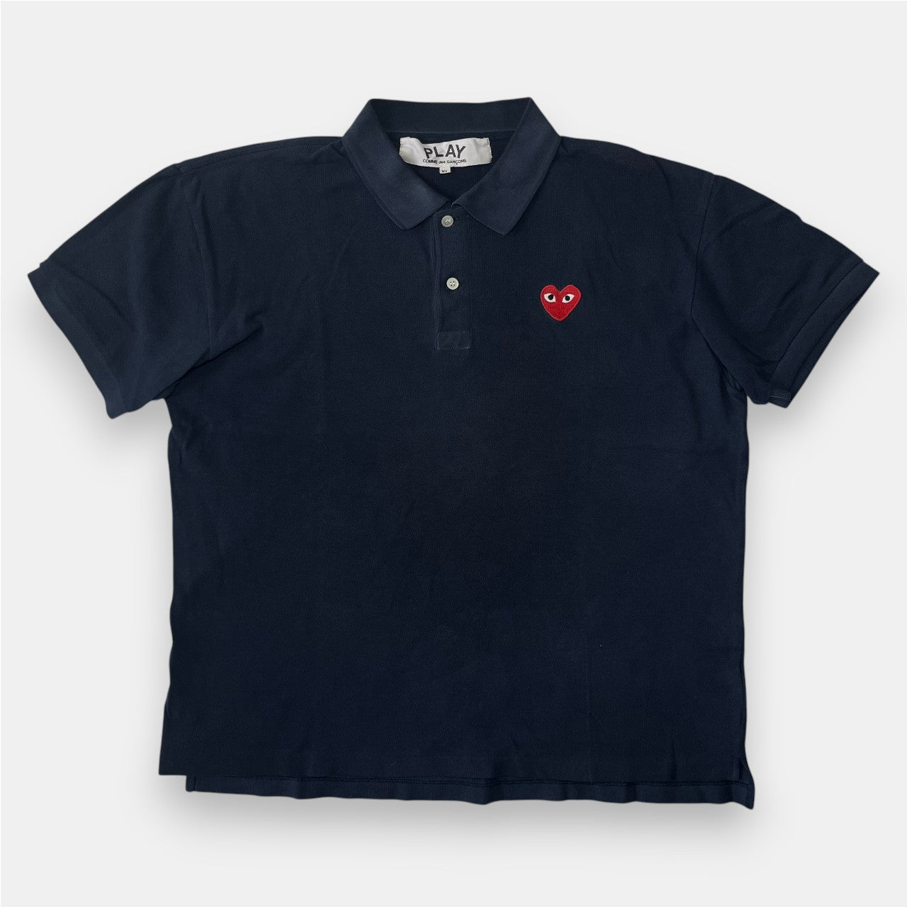 Comme des Garçons Play Navy Polo