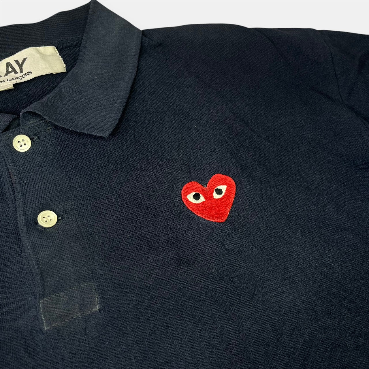 Comme des Garçons Play Navy Polo
