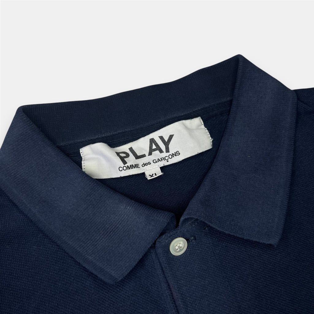 Comme des Garçons Play Navy Polo
