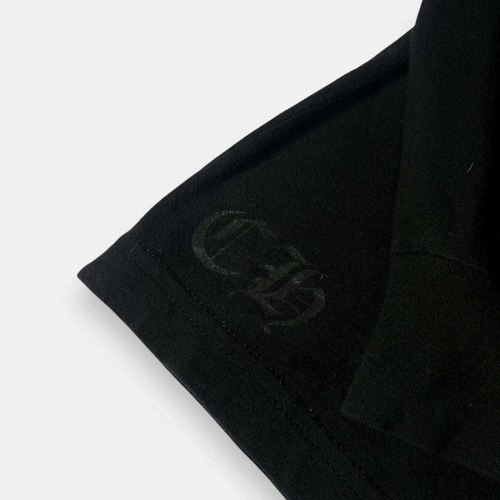 Chrome Hearts Dagger Long Sleeve T-Shirt in Black with Red/Yellow Stripes