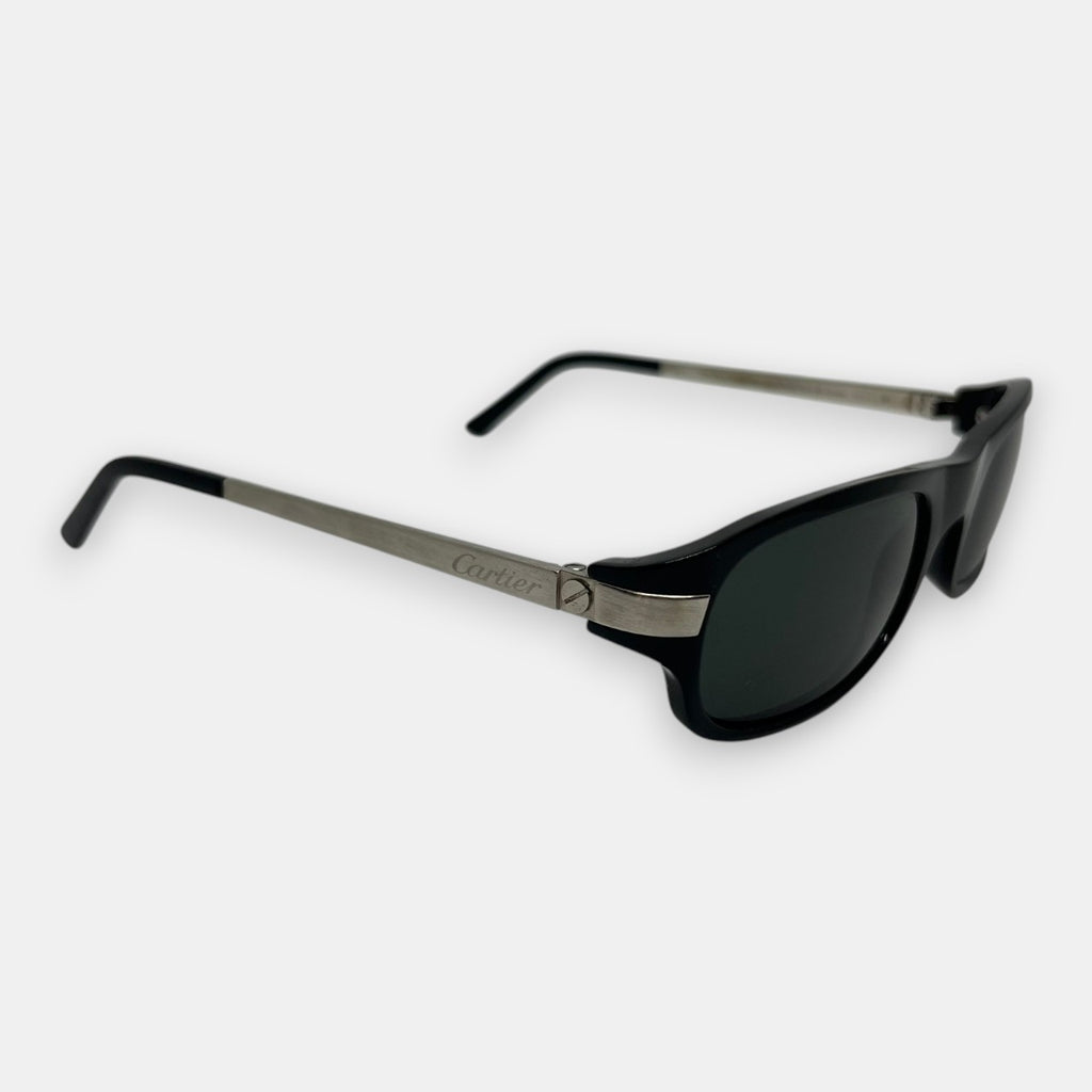 Cartier Screw Temple Sunglasses in Black w. Original Case