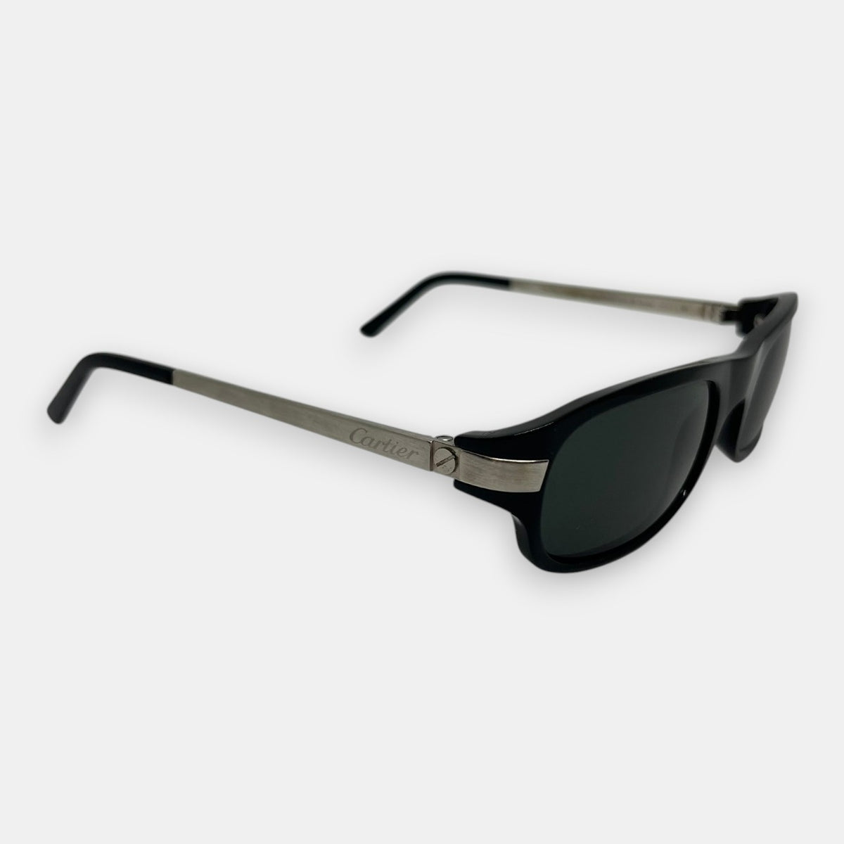 Cartier Screw Temple Sunglasses in Black w. Original Case