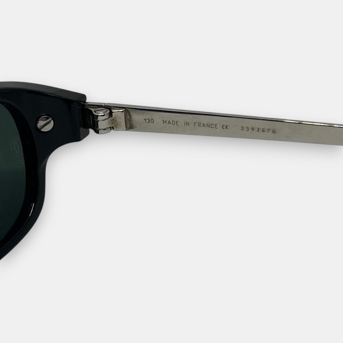 Cartier Screw Temple Sunglasses in Black w. Original Case