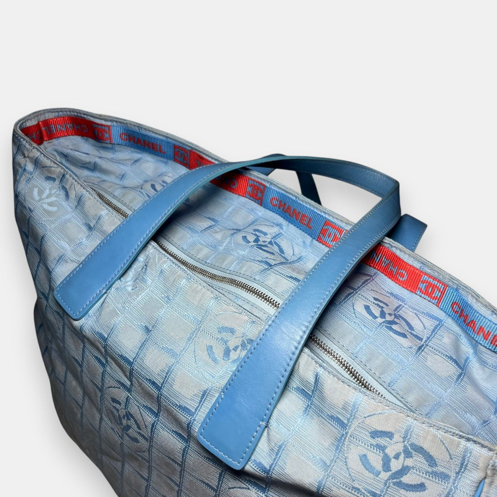 Chanel Travel Line Baby Blue Bag XL