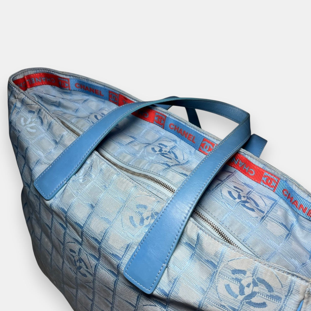 Chanel Travel Line Baby Blue Bag XL