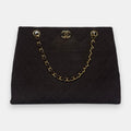 Chanel Brown Quilted Jersey CC Bag w. Gold Hardware, 1997-1999