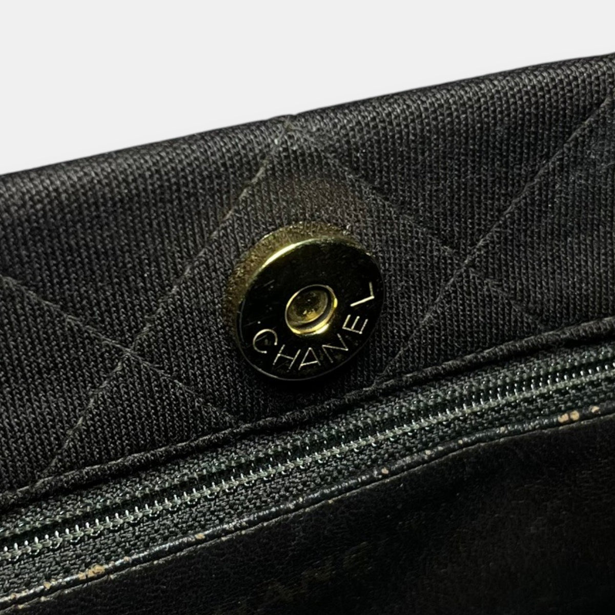 Chanel Brown Quilted Jersey CC Bag w. Gold Hardware, 1997-1999