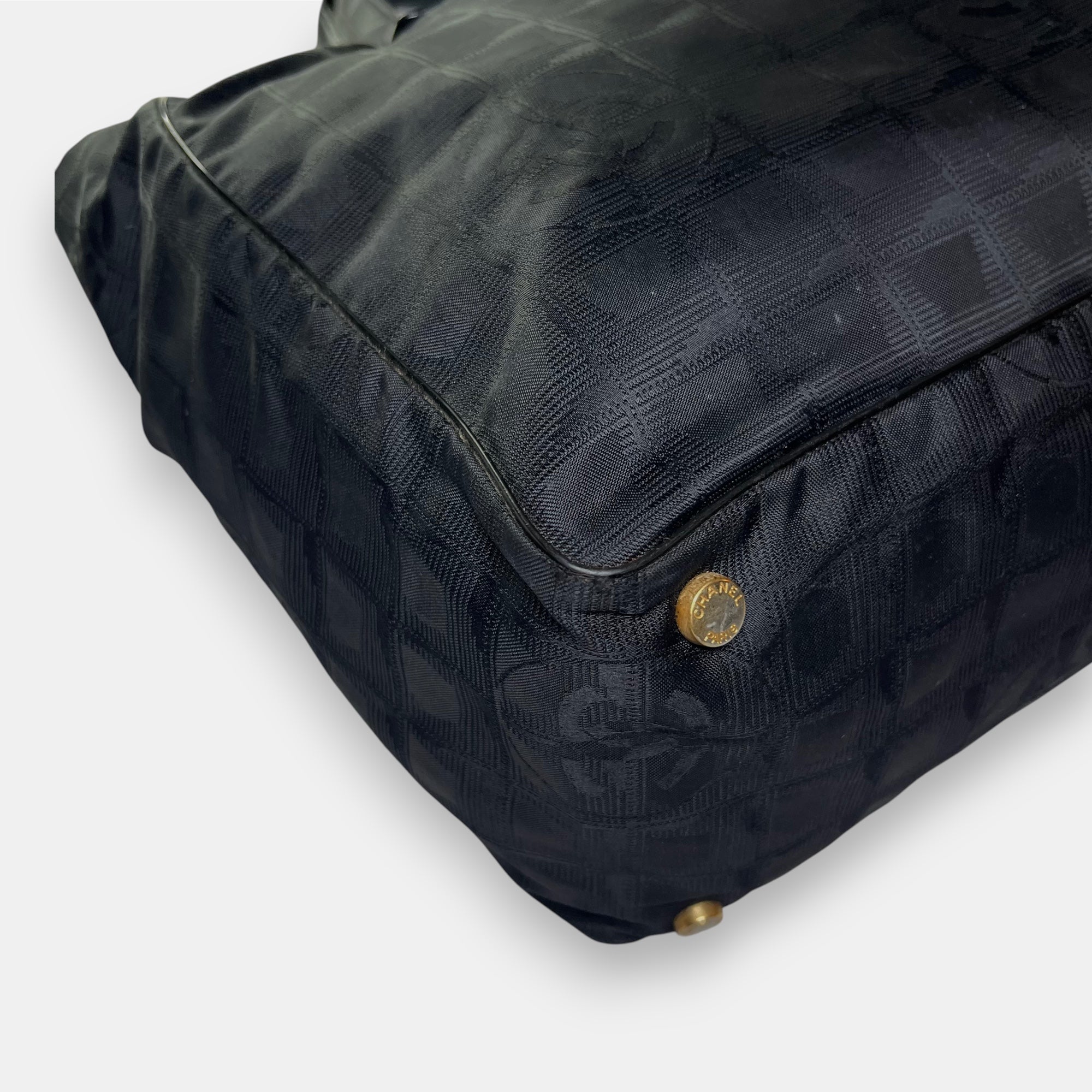 Chanel Travel Line Black Bag Medium 2002