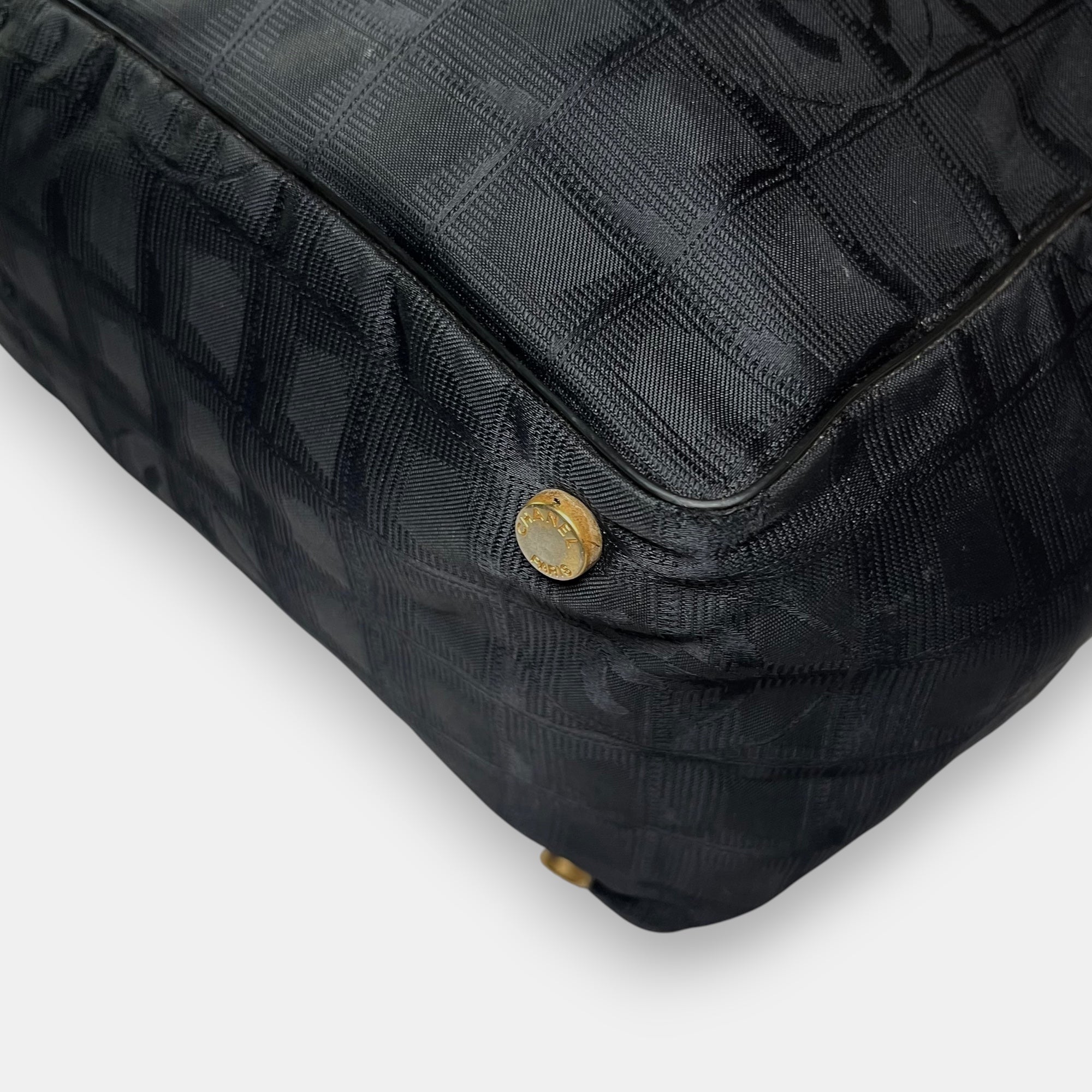 Chanel Travel Line Black Bag Medium 2002