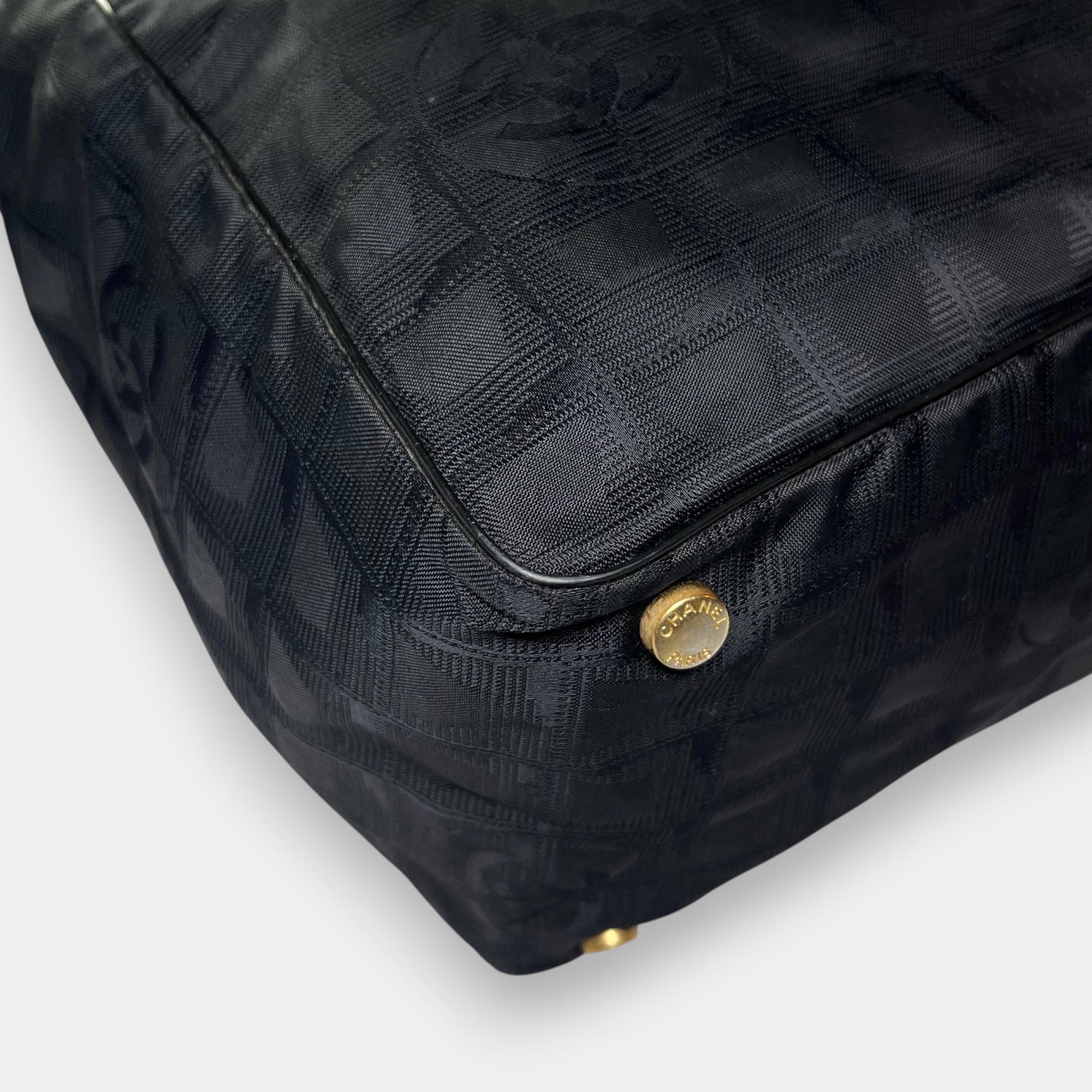 Chanel Travel Line Black Bag Medium 2002
