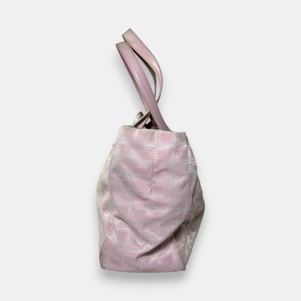 Chanel Travel Line Pink Bag Medium with Authenticity Card