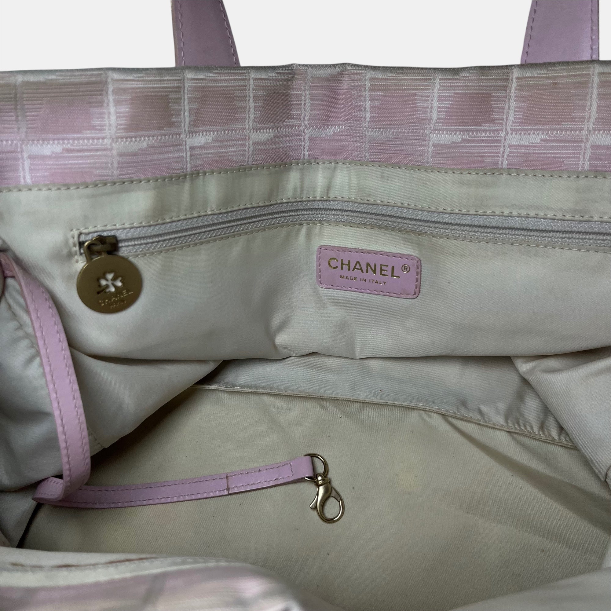 Chanel Travel Line Pink Bag Medium with Authenticity Card
