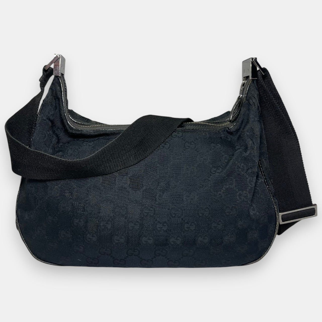 Gucci Black Canvas Shoulder Bag