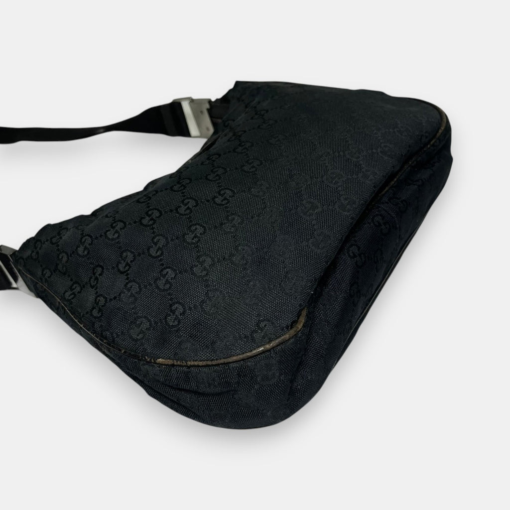 Gucci Black Canvas Shoulder Bag