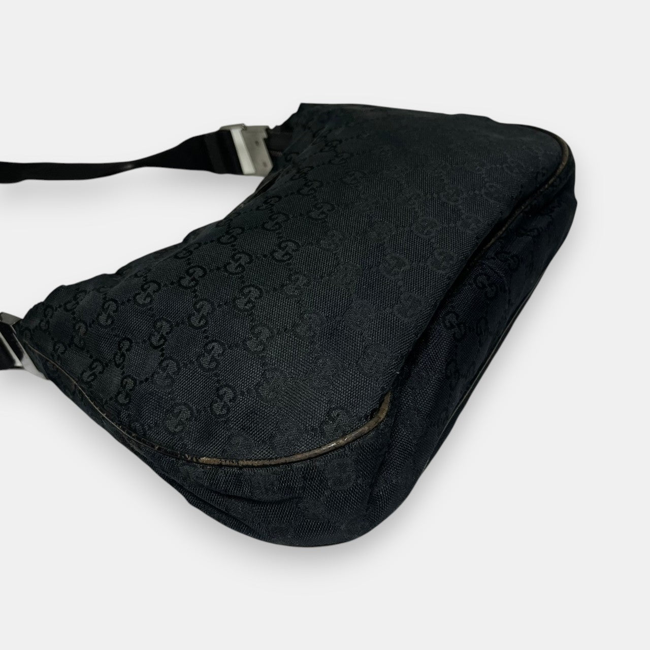 Gucci Black Canvas Shoulder Bag