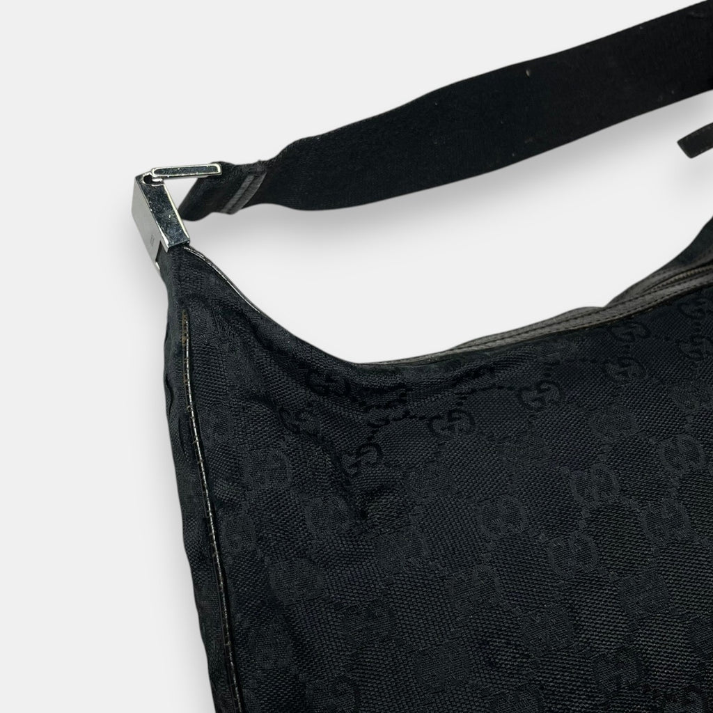 Gucci Black Canvas Shoulder Bag