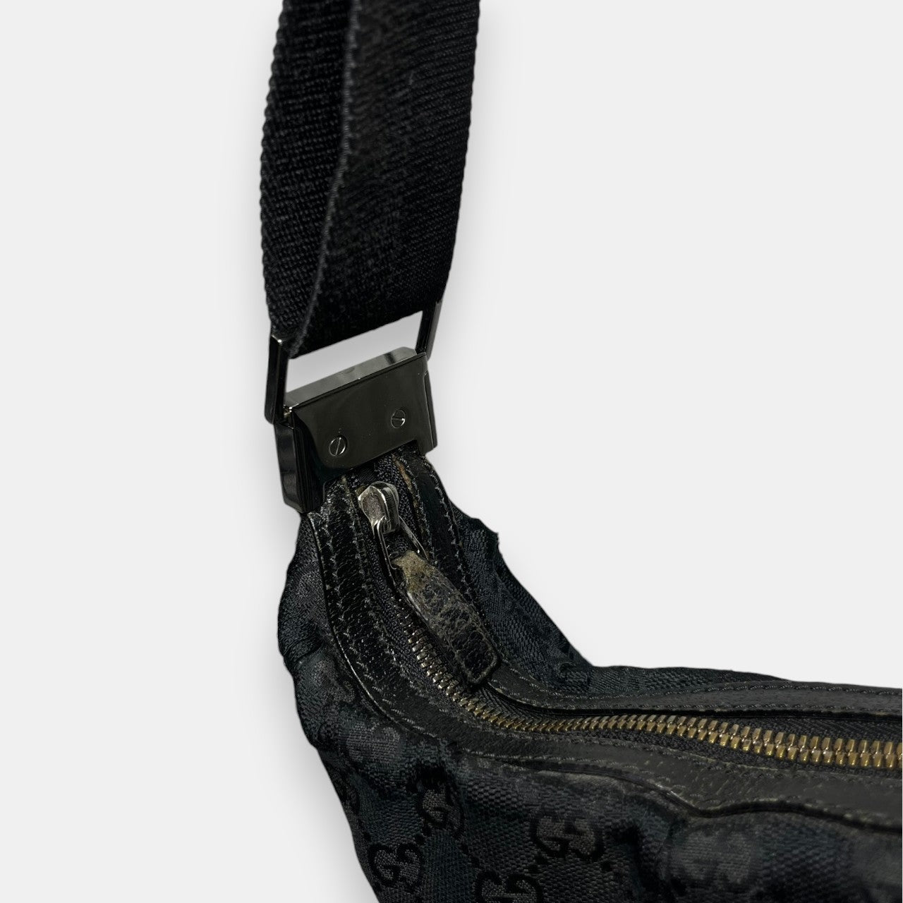 Gucci Black Canvas Shoulder Bag
