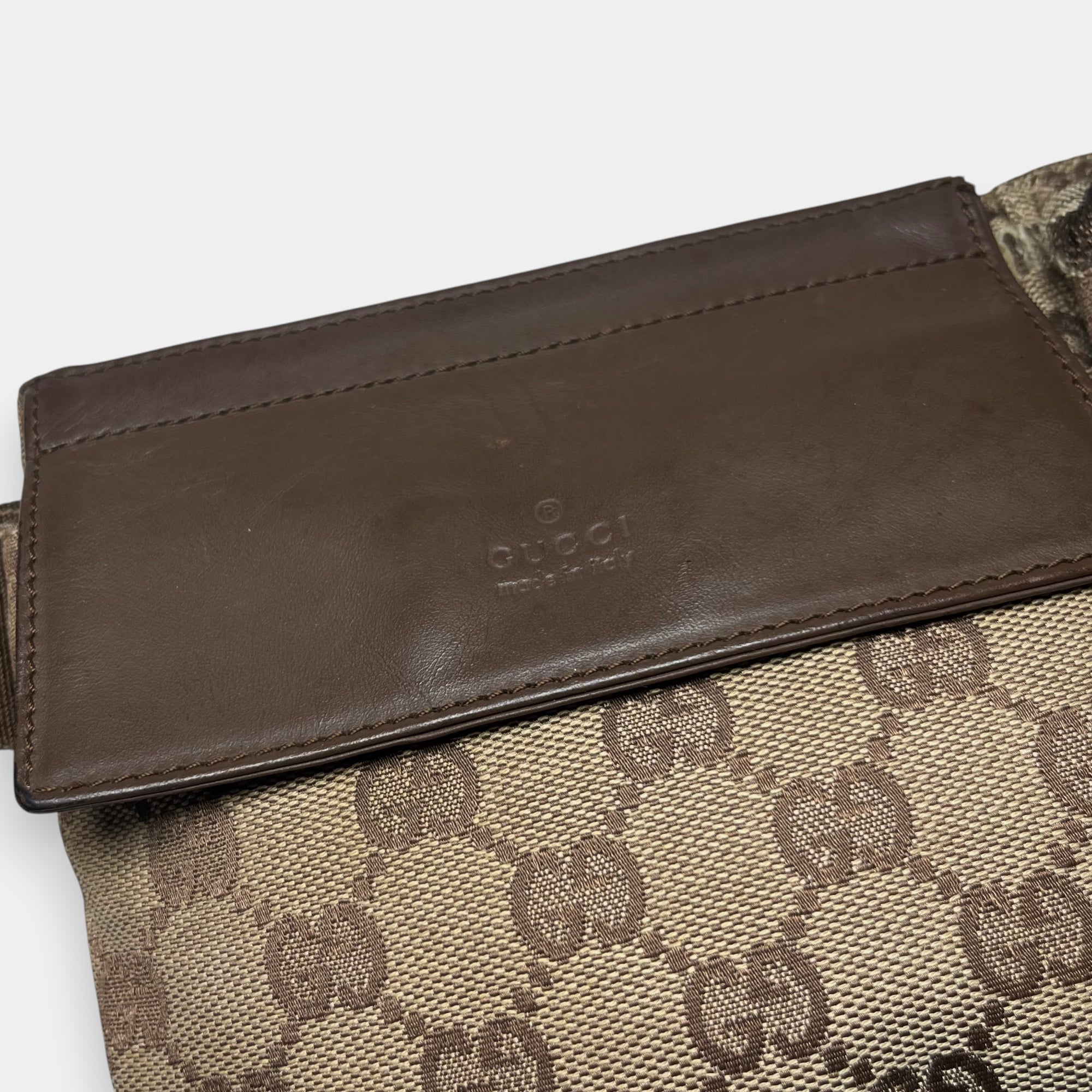 Gucci GG Canvas & Leather Belt Bag Fanny Pack