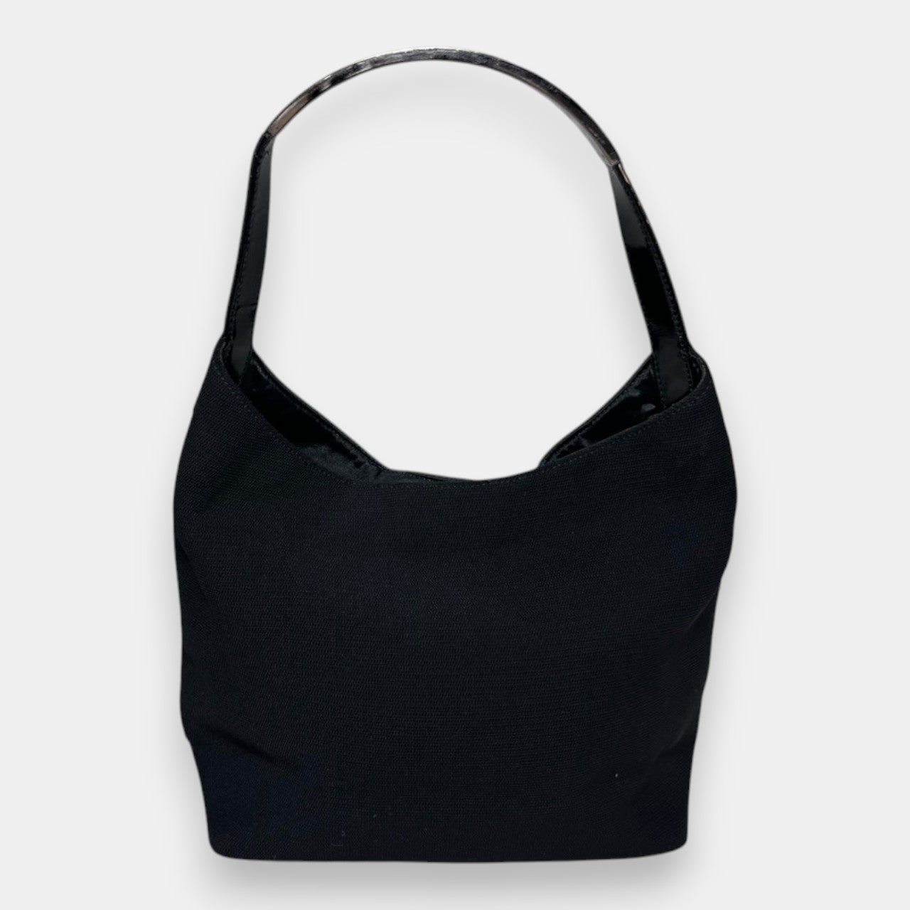Gucci Black Shoulder Bag w. Silver Metal Handle by Tom Ford