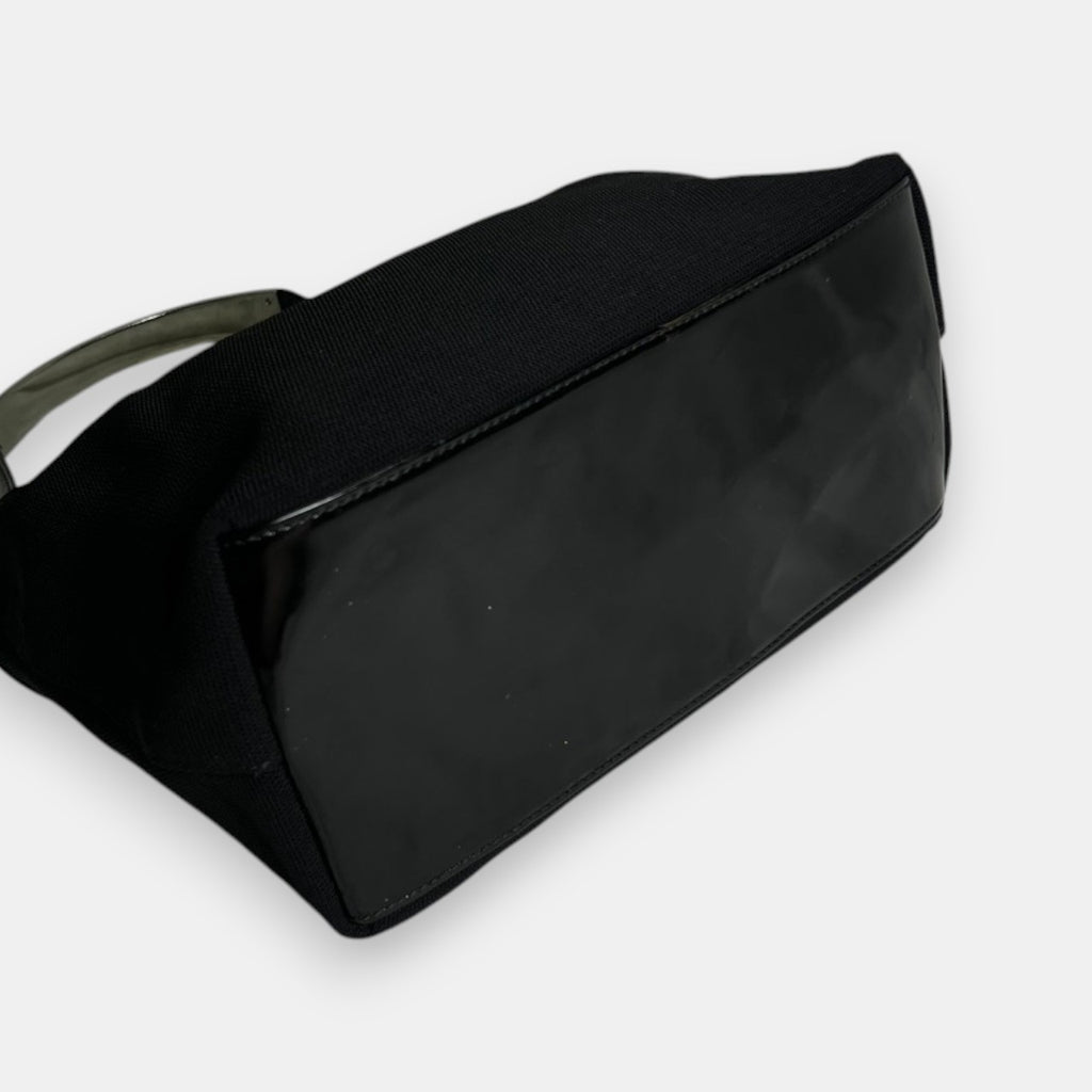 Gucci Black Shoulder Bag w. Silver Metal Handle by Tom Ford