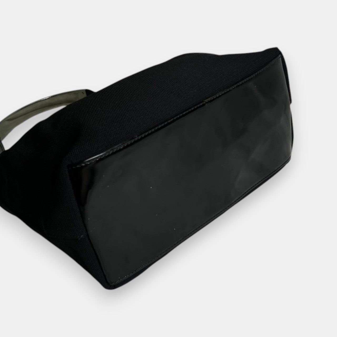 Gucci Black Shoulder Bag w. Silver Metal Handle by Tom Ford