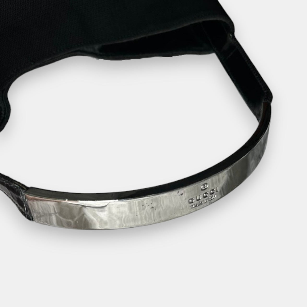 Gucci Black Shoulder Bag w. Silver Metal Handle by Tom Ford