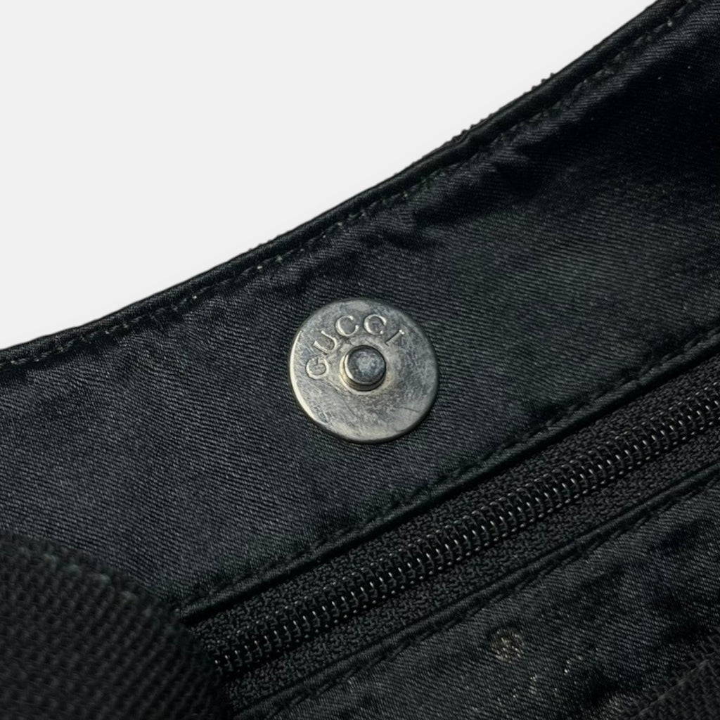 Gucci Black Shoulder Bag w. Silver Metal Handle by Tom Ford
